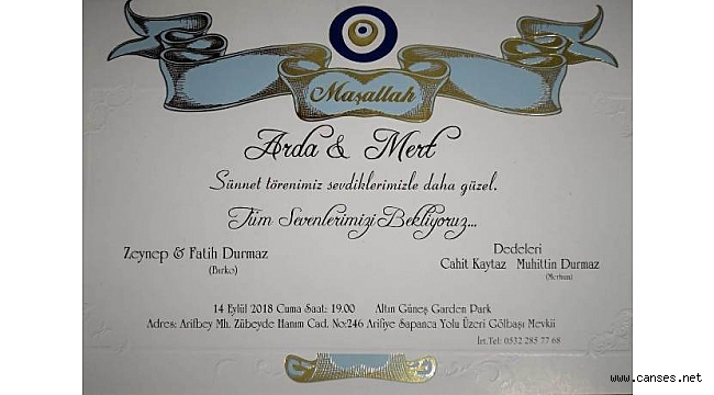 Arda ve Mert’in sünnet heyecanı