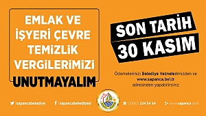 30 Kasım Emlak Vergi Ödemesinde Son Tarih 