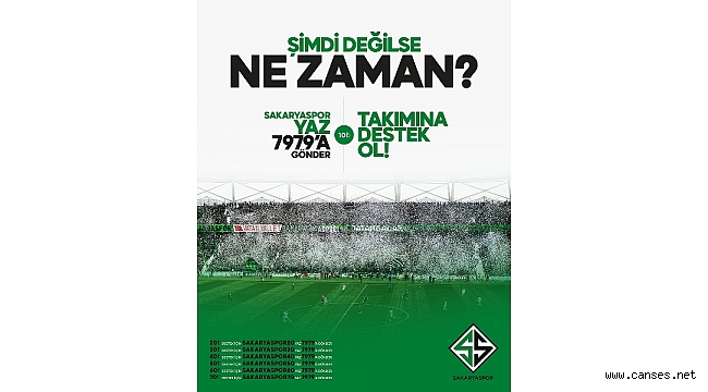 Şimdi Sakaryaspor’a destek zamanı