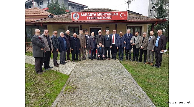 ABİDİN BİRİNCİ, MECLİS ÜYELERİ İLE SAKARYA MUHTARLAR FEDERASYONU’NU ZİYARET ETTİ