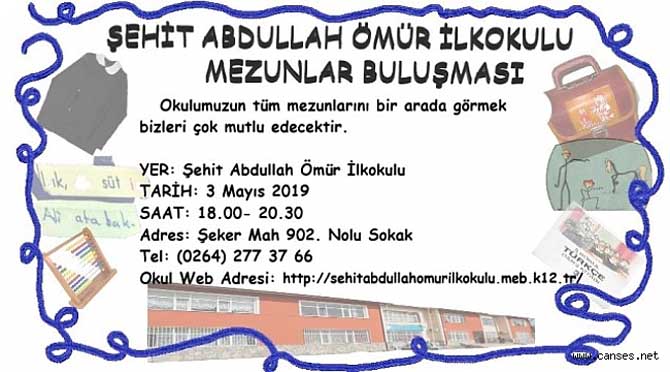 Şehit Abdullah Ömür İlkokulu’nda ilk mezunlar buluşması