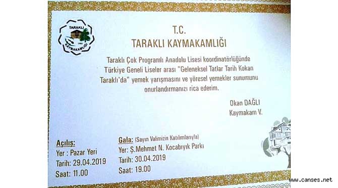 TARAKLI'DA GELENEKSEL TATLAR TARİH KOKAN TARAKLI YEMEK YARIŞMASI