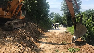 BAŞKAN SOYKAN HEYELAN OLAN BÖLGEDE İNCELEMELERDE BULUNDU