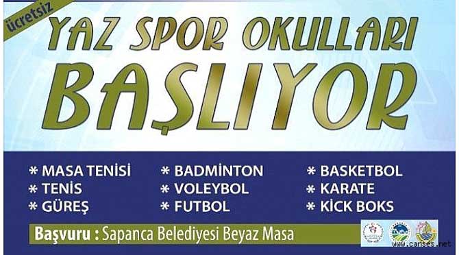 Sapanca Belediyesi Yaz Spor Okulları Başlıyor