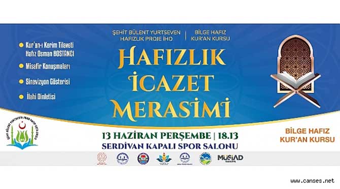 Şehit Bülent Yurtseven Hafız İmam Hatip Ortaokulu icazet merasimine hazırlanıyor