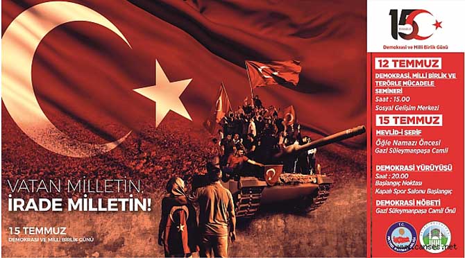 AKYAZI’DA 15 TEMMUZ 3. YIL ETKİNLERİ
