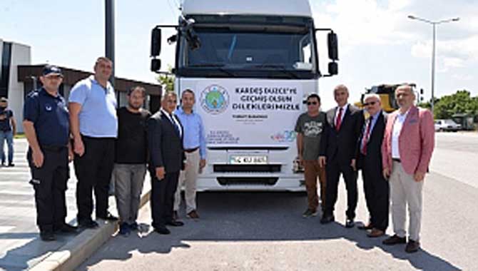 Babaoğlu afet bölgesine gitti Hendek'ten afetzedelere yardım