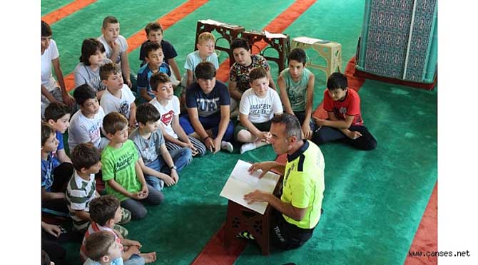 Trafik Eğitimleri Yaz Okullarında ve Kuran Kurslarında devam ediyor