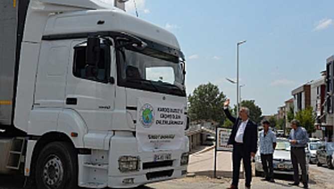 Yardım TIR’ları dualarla uğurlandı 
