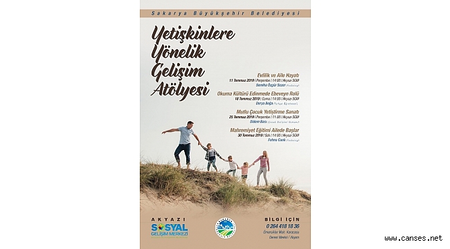Yetişkinlere Yönelik Gelişim Atölyesi başlıyor