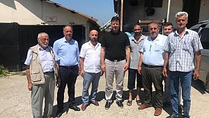 BAŞKANDAN YANGINDA ZARAR GÖREN FABRİKAYA ZİYARET