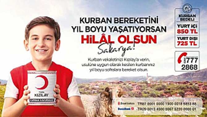 Bu senede hayırseverlerimiz HİLAL OLSUN SAKARYA dedi