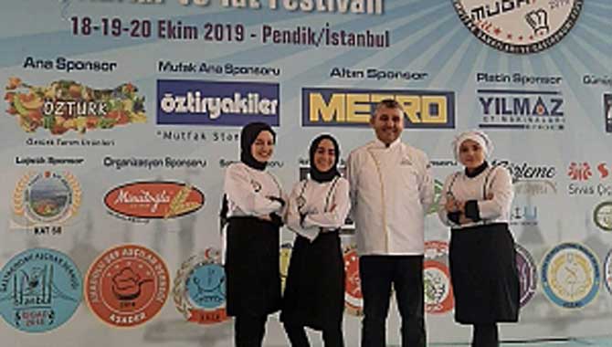 Akyazı Nilüfer Hatun MTAL Aşçılık Öğrencileri Festivalden Madalyalarla Döndü