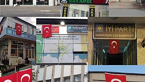 İYİ PARTİ TÜM BİNALARA BAYRAK ASTI