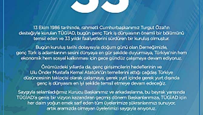 TÜGİAD 33 YAŞINDA