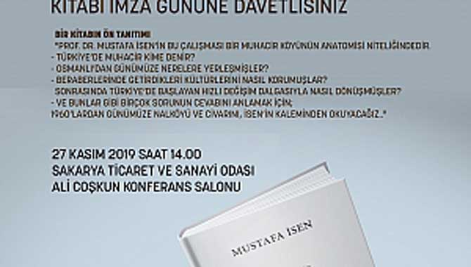 Prof. Dr Mustafa İsen '' NALKÖY'' kitabı imza günü SATSO'da..