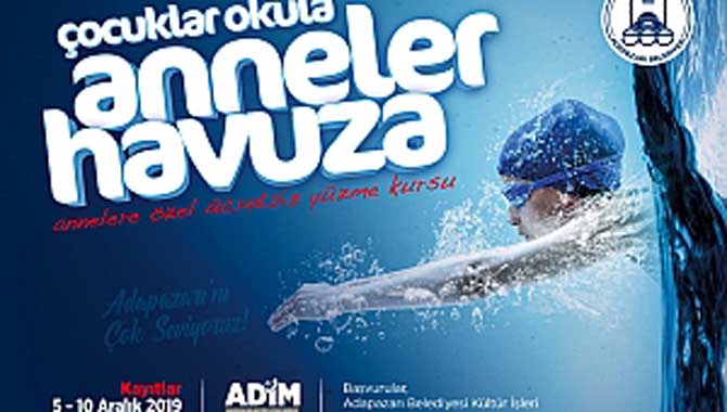 Çocuklar Okula Anneler Havuza