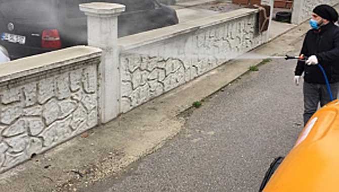 Sapanca’da Sokaklar Dezenfekte Ediliyor 