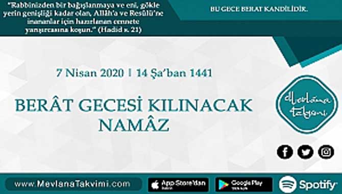 BERÂT GECESİ KILINACAK NAMÂZ 