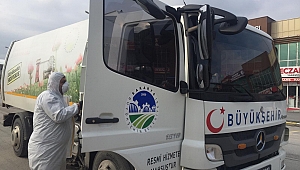 Şehrin her yerinde dezenfekteler sürüyor