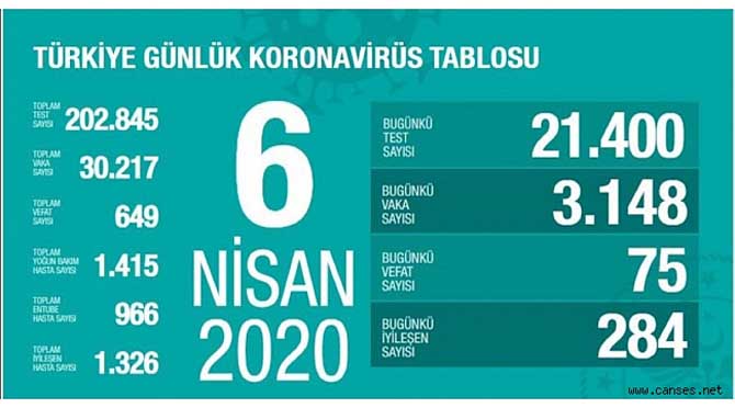 Türkiye’deki Koronavirüs can kaybı 649'a yükseldi
