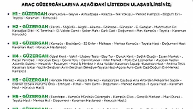 Ulaşım hizmetleri aksamadan devam ediyor 