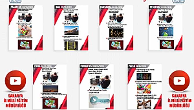 Sakarya MEM’in Youtube Etkinlik Kuşağında Bu Hafta 