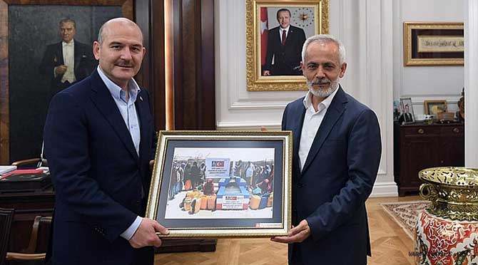 İlk Bağış İçişleri Bakanı Süleyman Soylu’dan