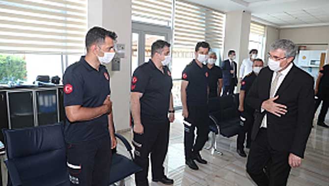 Yüce’den kahraman itfaiye erlerine teşekkür 