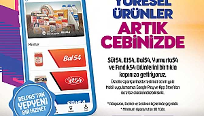 BELPAŞ yöresel ürünler artık mobil uygulamada