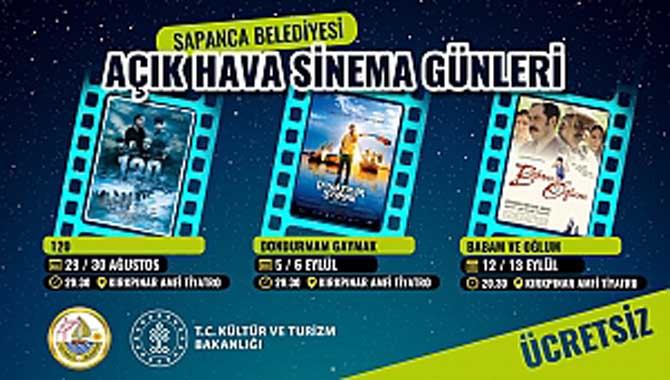 Sapanca’da Açık Hava Sinema Akşamları Başlıyor