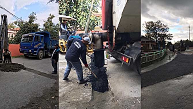 Sapanca Yollarına 165 Ton Asfalt 