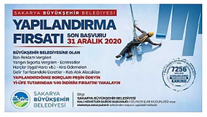 Büyükşehir’de taksitlendirme için son 3 gün