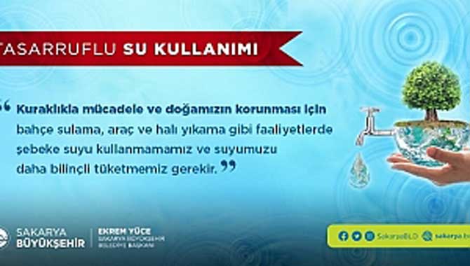 Büyükşehir'den tasarruflu su kullanımı uyarısı