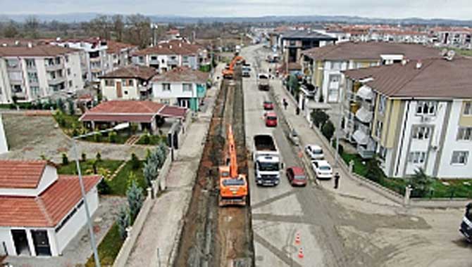 Süleyman Binek Caddesi’nde zemin iyileştirme çalışmaları başladı