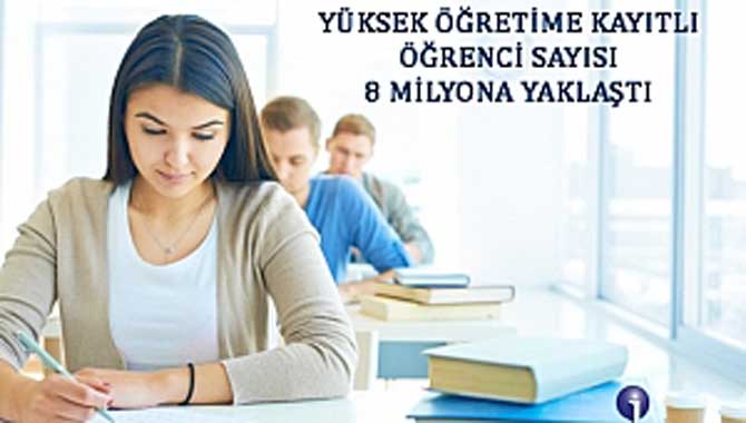 YÜKSEK ÖĞRETİM ÖĞRENCİ SAYISI 8 MİLYONA YAKLAŞTI