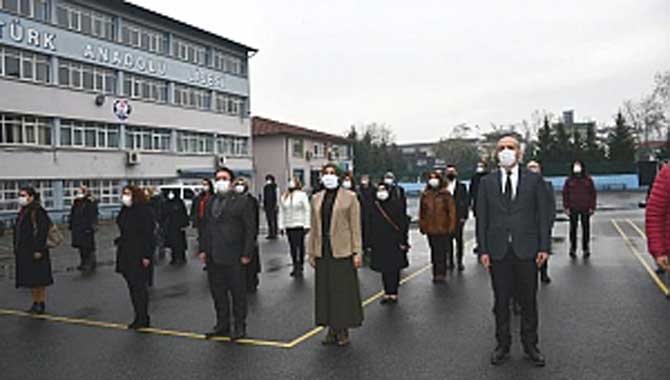 İstiklal Marşı töreni yapıldı.