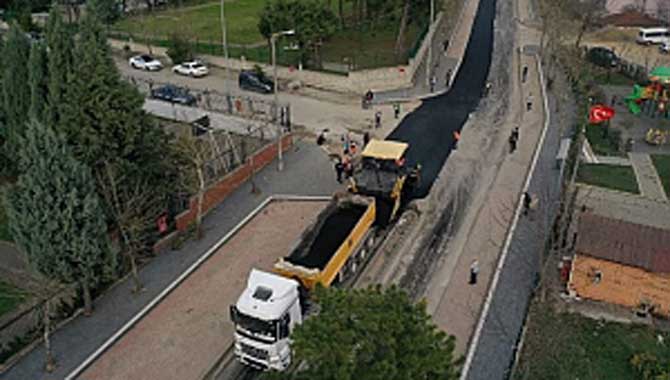 ŞEHİR MERKEZİNE SICAK ASFALT