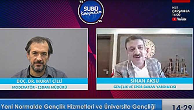 Bakan Yardımcısı Aksu SUBÜ Konuşmalarındaydı