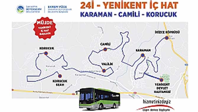 Yenikent bölgesinde yeni belediye otobüs hattı hizmete başladı