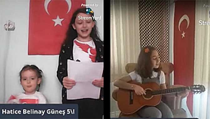 Mithatpaşa Ortaokulunda Online 23 Nisan Programı