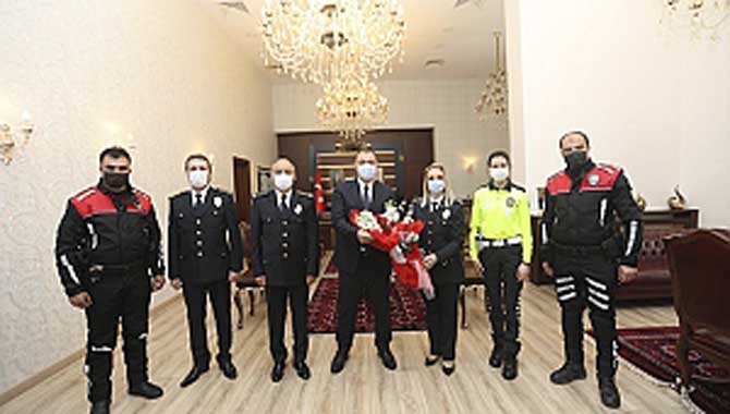  Vali Kaldırım'a 10 Nisan Polis Haftası Ziyareti