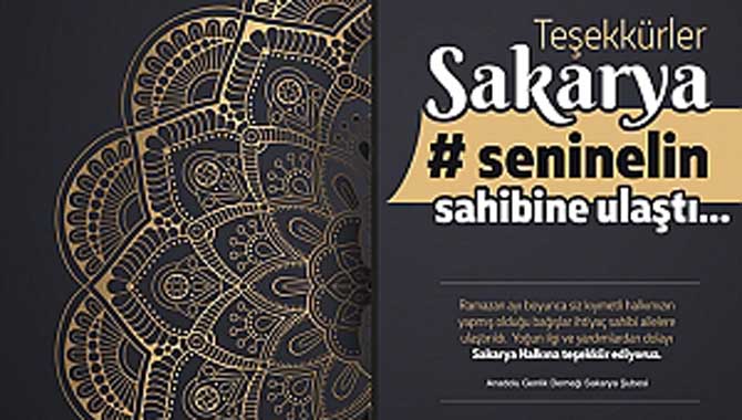 TEŞEKKÜRLER SAKARYA