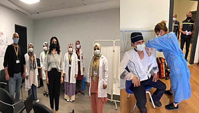 OSB'lerde aşı uygulaması başladı