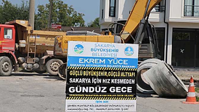 Büyükşehir Güneşler’de bin metrelik yağmursuyu imalatına başladı