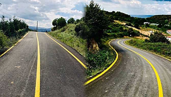 Büyükşehir’den güvenli ulaşım için 9 bin 300 metrelik yol çizgisi