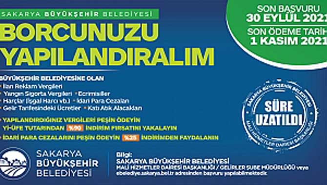 Yapılandırma fırsatına 1 ay daha ek süre