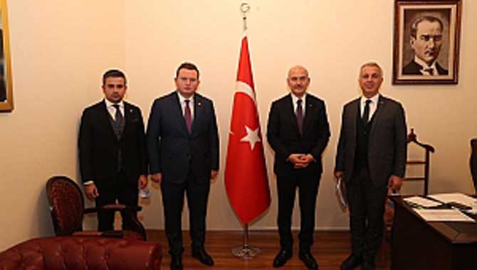 BAŞKAN BABAOĞLU BAKAN SOYLU İLE GÖRÜŞTÜ 