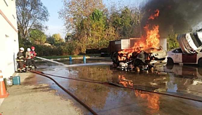 Büyükşehir itfaiyesinden yangın eğitimi 