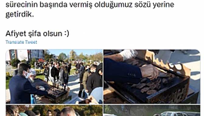 Rektör Sarıbıyık mangal sözünü tuttu 